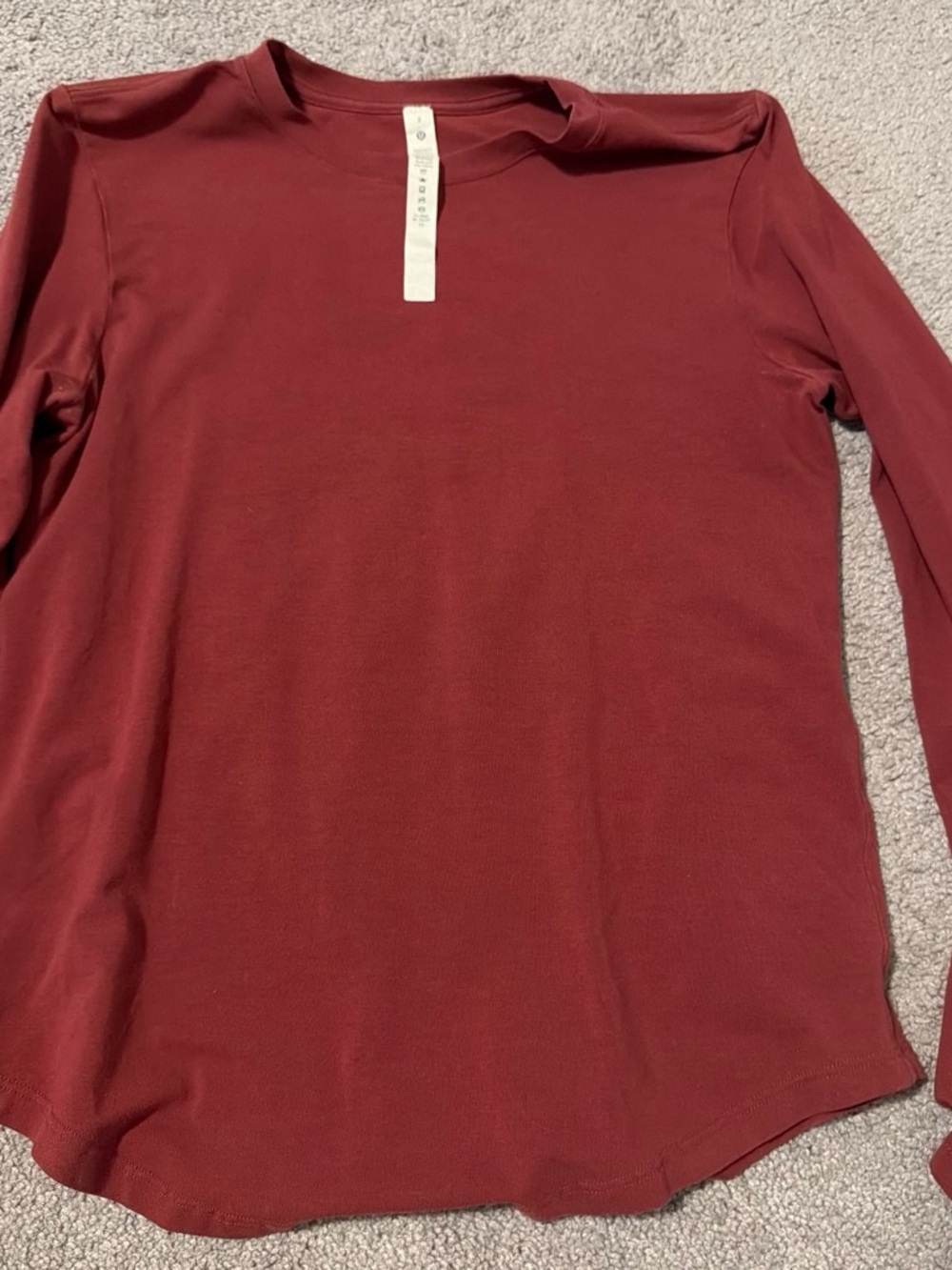 lululemon athletica Long Sleeve Tee in Burgundy